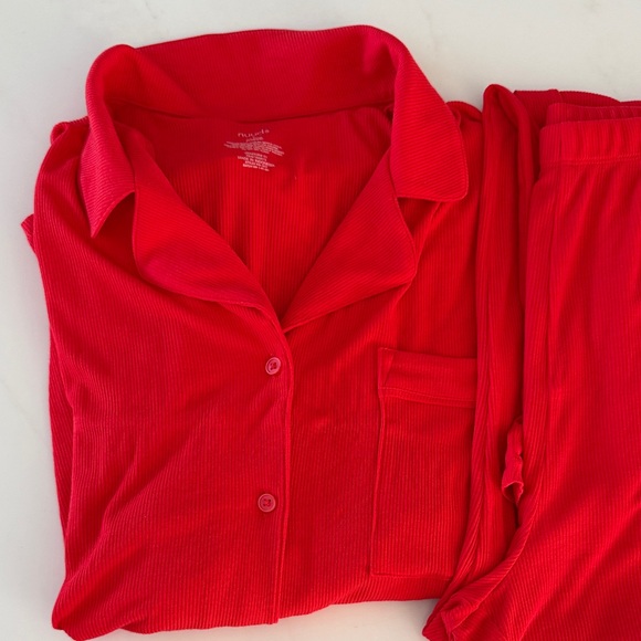 nuuds Other - NUUDS chili ribbed pajama set large